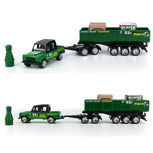 Farm Tractor Toy with Forklift Pickup Truck Trailer Diecast Model Toys Set Gifts - Picture 6 of 8