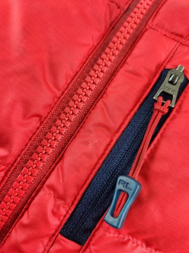 Polo Ralph Lauren gefütterte Gänsedaunenweste Reißverschluss rot Kinder Small 8 - Bild 8 von 13