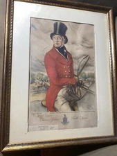 Rare Antique Gordon Ross Etching of Thomas Afsheton Smith Esq -Signed And Framed