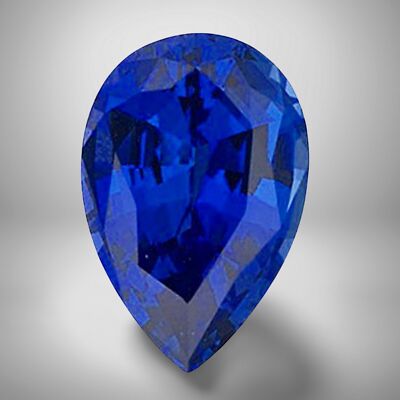 Blue Sapphire Pear Cut Gemstone 2 Cts - 9x6 mm VVS Precious Jewelry Gem