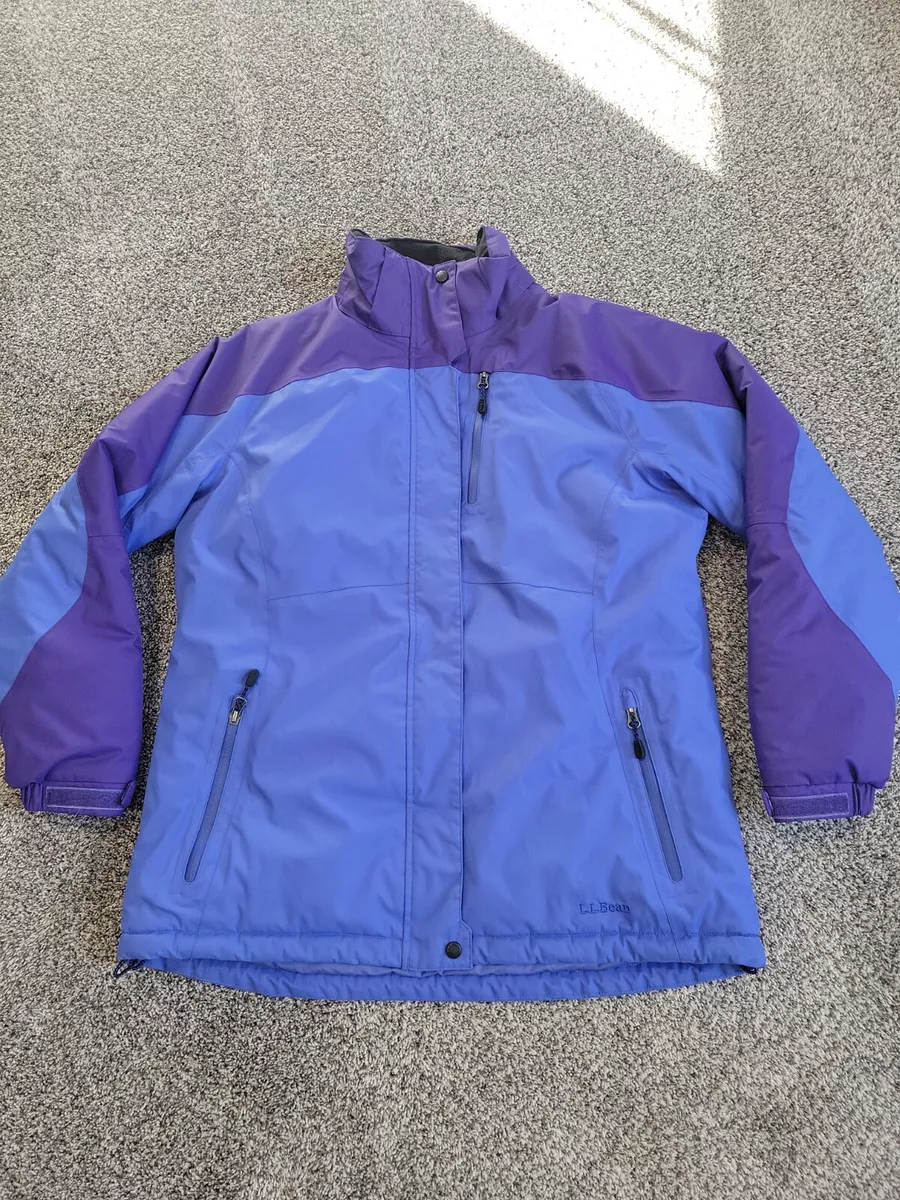 L.L. Bean Parka Ski Jacket Women s Size L Insulated Water Windproof No Hood