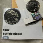 1937 XF  Buffalo Nickel 5 Cents Coin, United States of America