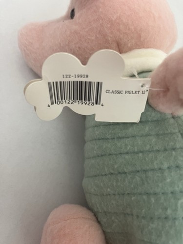 Juguete de peluche Mouseketoys Disney clásico Pooh PIGLET 12" con etiquetas - Imagen 6 de 7