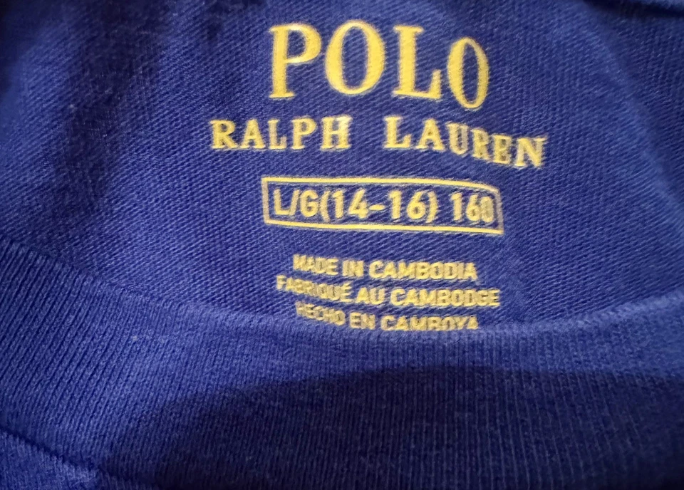 POLO por Ralph Lauren Firma Senderismo Oso de Peluche Azul Camisa Manga Larga Nuevo sin Etiquetas Foto 3 de 4