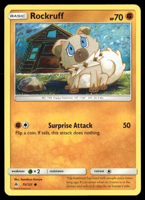 Rockruff 75/131 Common Forbidden Light Pokemon Lightly Played