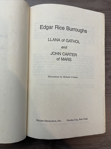 Llana Of Gathol & John Carter Of Mars Edgar Rice Burroughs 1977 BCE HCDJ - Bild 10 von 15