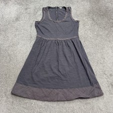 J.Crew Sleeveless Scoop Neck A-Line Dress Womens 8 Gray Cotton Casual Stretch