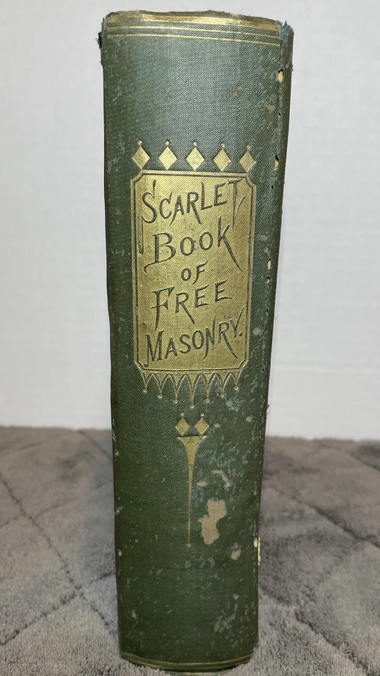 First Edition Scarlett Book Of Freemasonry Hardcover 1880 - Image 2 of 4