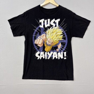 ''Just Saiyan''  Dragon Ball Z  T-Shirt  Black Men's Size Medium