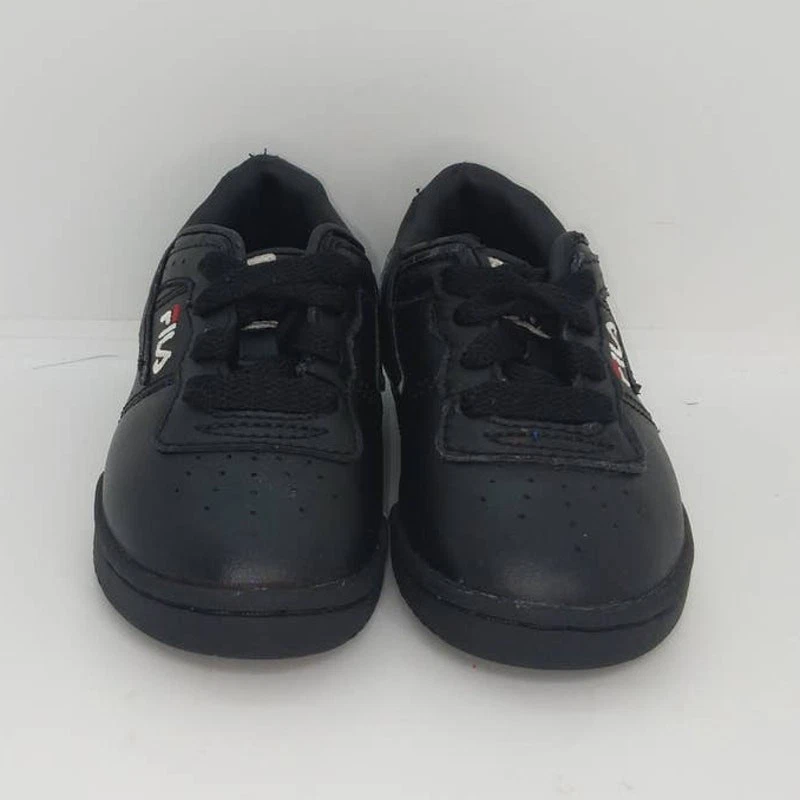 FILA Original Fitness Niño Pequeño Usado Negro con Rojo/Blanco Tenis - talla 6C Foto 2 de 4