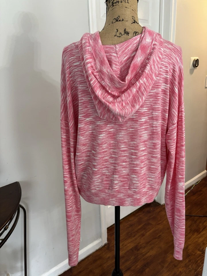 Cárdigan Eleven Venus Williams XXL Love Buzz Rosa Tinte Espacial Recortado Tejido con Capucha Foto 4 de 4