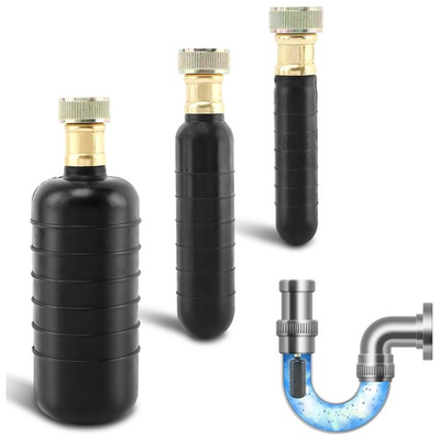#ad #ad 3 Pcs Drain Bladder Unclogger Main Sewer Line Rubber Bladder Drains Cleaners... $25.99