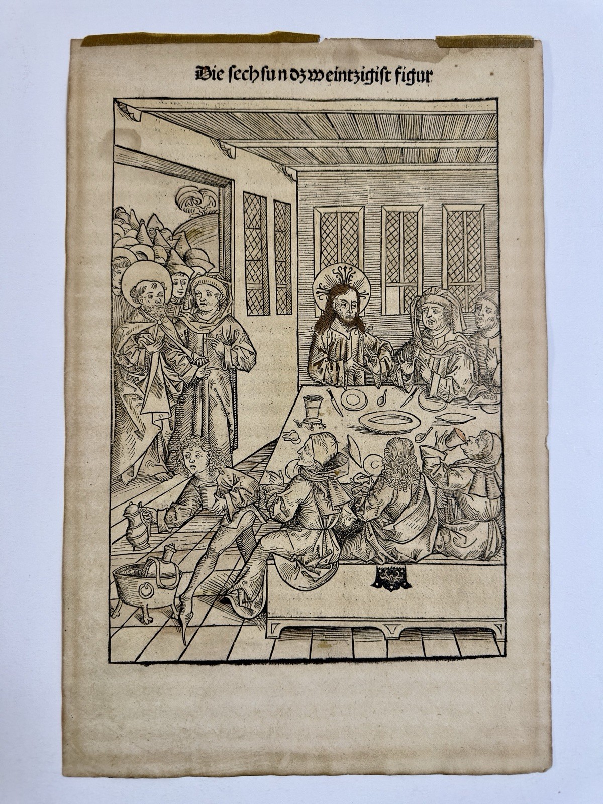 Orig 1491 Schatzbehalter Leaf Full Page Woodcut First Edition German Incunabula