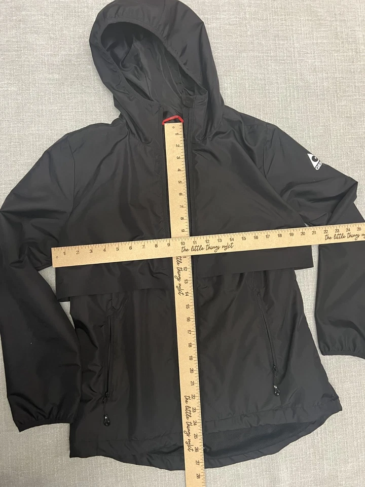 Chaqueta cortavientos con capucha Gerry para hombre cremallera completa ligera NEGRA, M Foto 4 de 4