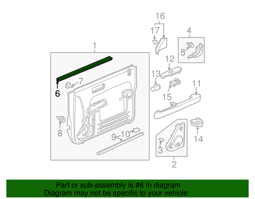 Genuine Honda 2003-2011 Element Belt Weather-Strip 72375-SCV-A00 - 第 6/7 張圖片