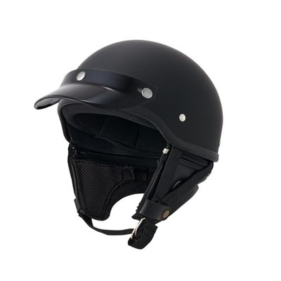 Marushin Motorcycle Helmet MCH5 MZ-HALF Half Helmet Matte Black One Size Fits