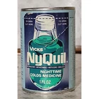 Vintage Vicks NyQuil Nighttime Colds Medicine 1 Fl Oz Sample Tin