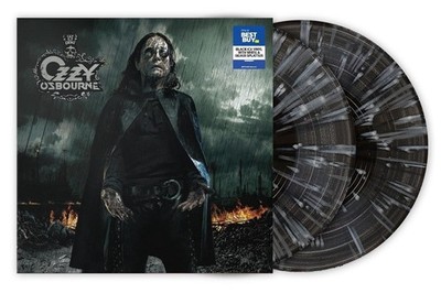 OZZY OSBOURNE - BLACK RAIN - 2-LP BLACK ICE W/ WHITE & SILVER SPLATTER Brand New