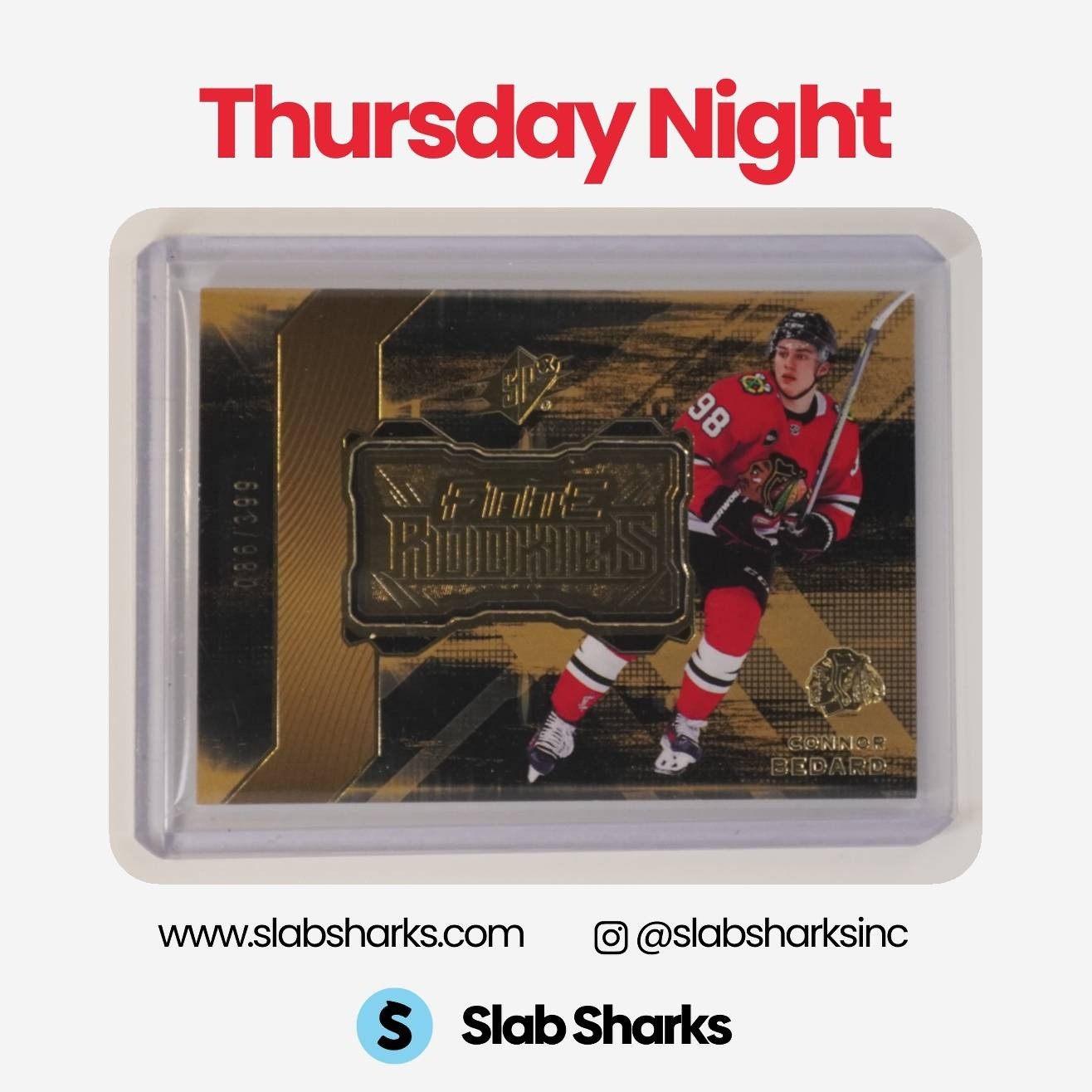 2023 UPPER DECK SPX #F-15 CONNOR BEDARD FINITE ROOKIES GOLD RC ROOKIE /399