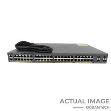 Cisco WS-C2960X-48TS-LL 48 Port GIGABIT Ethernet Switch Tested 2960X LAN  w/RMK