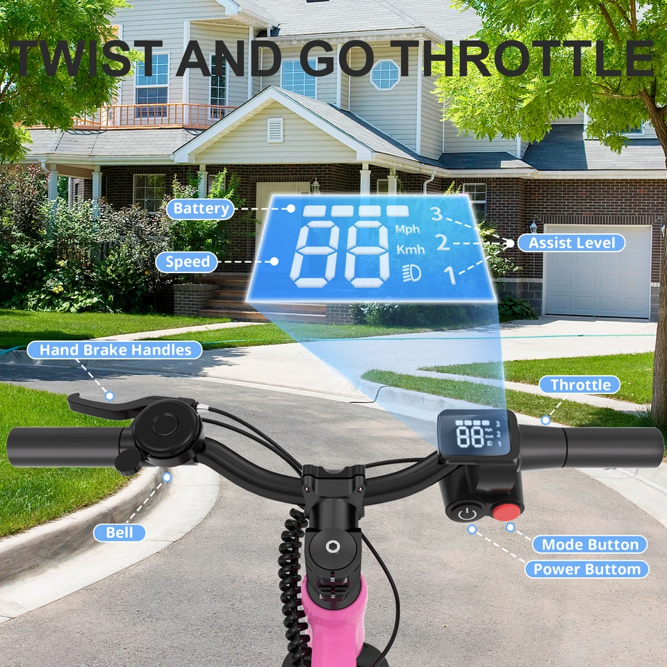 Bicicleta elétrica infantil balanceamento 24V - Imagem 3 de 4