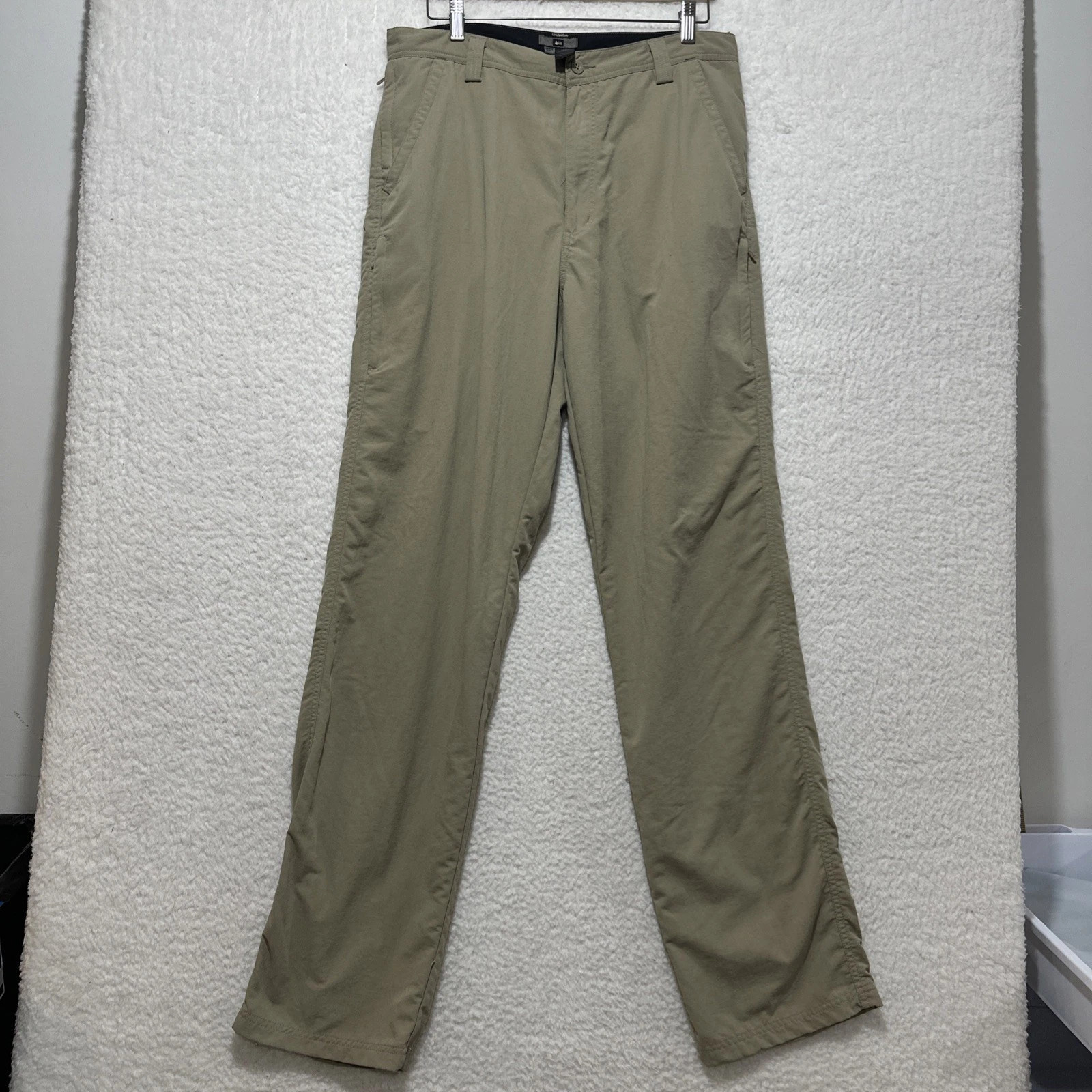 REI Co-op Men's Beige Hiking Camping Nylon Pants Size 34