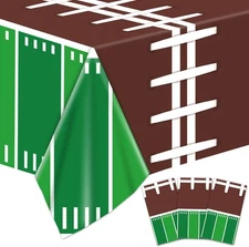 3pcs Football Party Tablecloth Decorations Plastic As the Picture Shown 