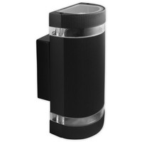 AußEnwandleuchte Rund GU10 IP54 Schwarz 2-Flammig Fassadenlampe MasterLED Hana