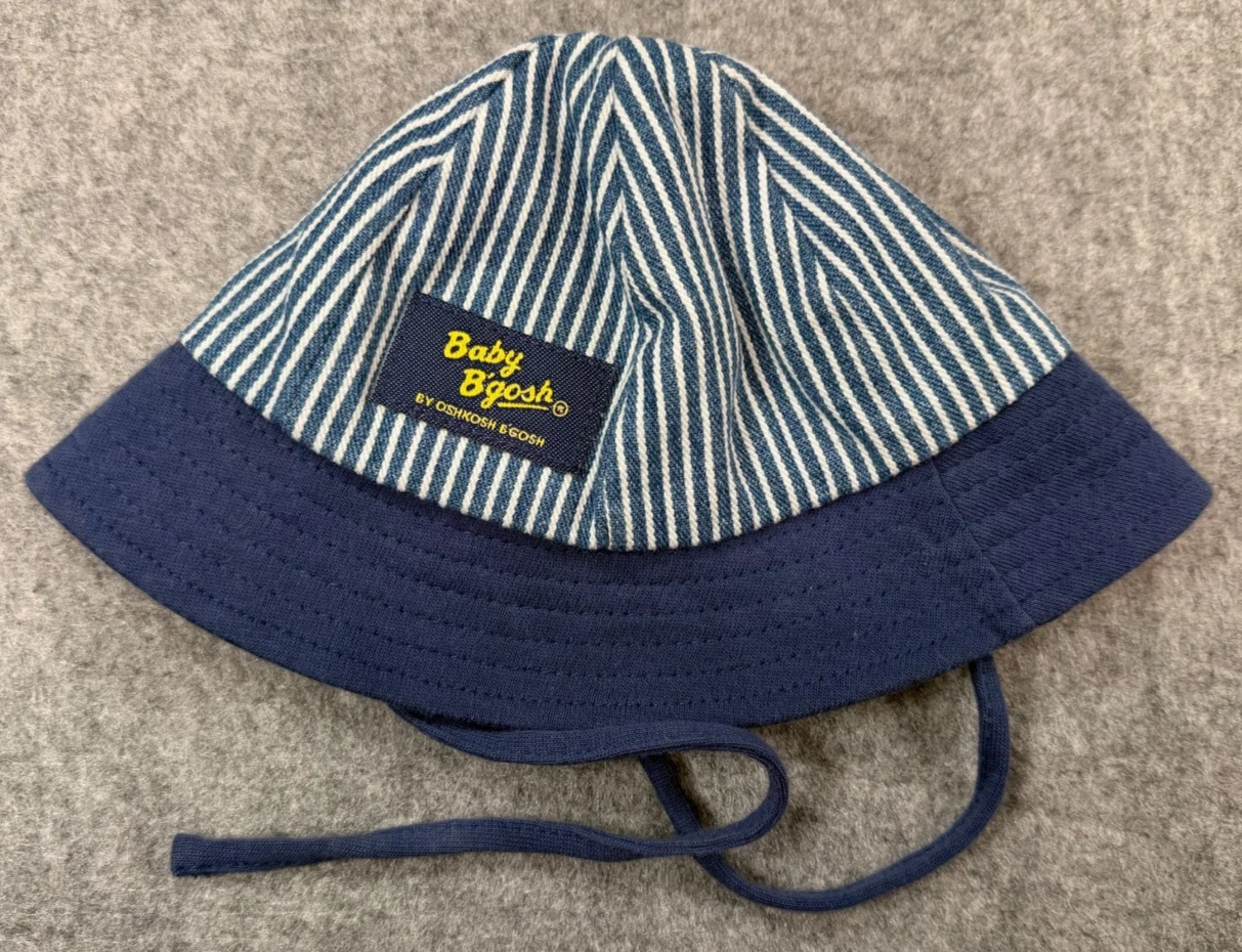 Baby Boy Clothes Vintage Oshkosh Newborn Blue Pinstriped Sun Hat
Opens in a new window or tab