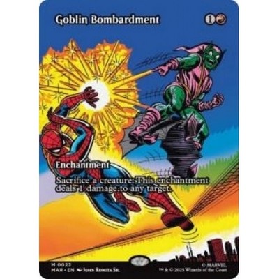 GOBLIN BOMBARDMENT (BORDERLESS) Marvel Universe Magic MTG MINT CARD