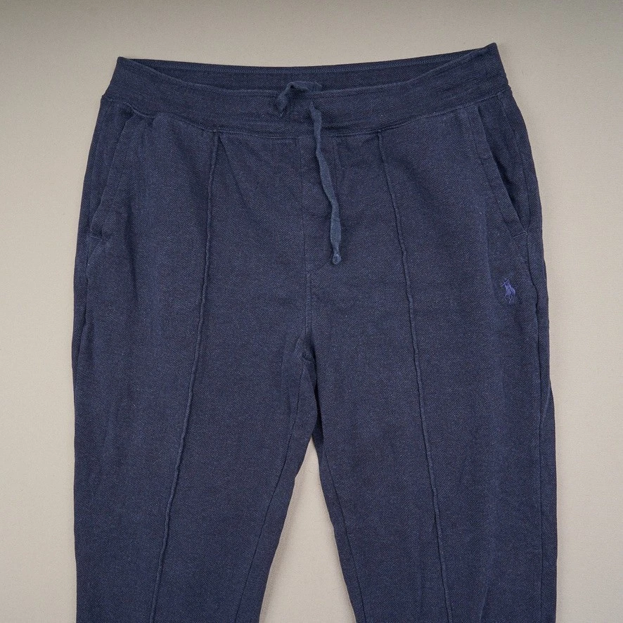 Pantalones deportivos Polo Ralph Lauren para hombre talla M azul marino con cordón azul pony salón Foto 2 de 4