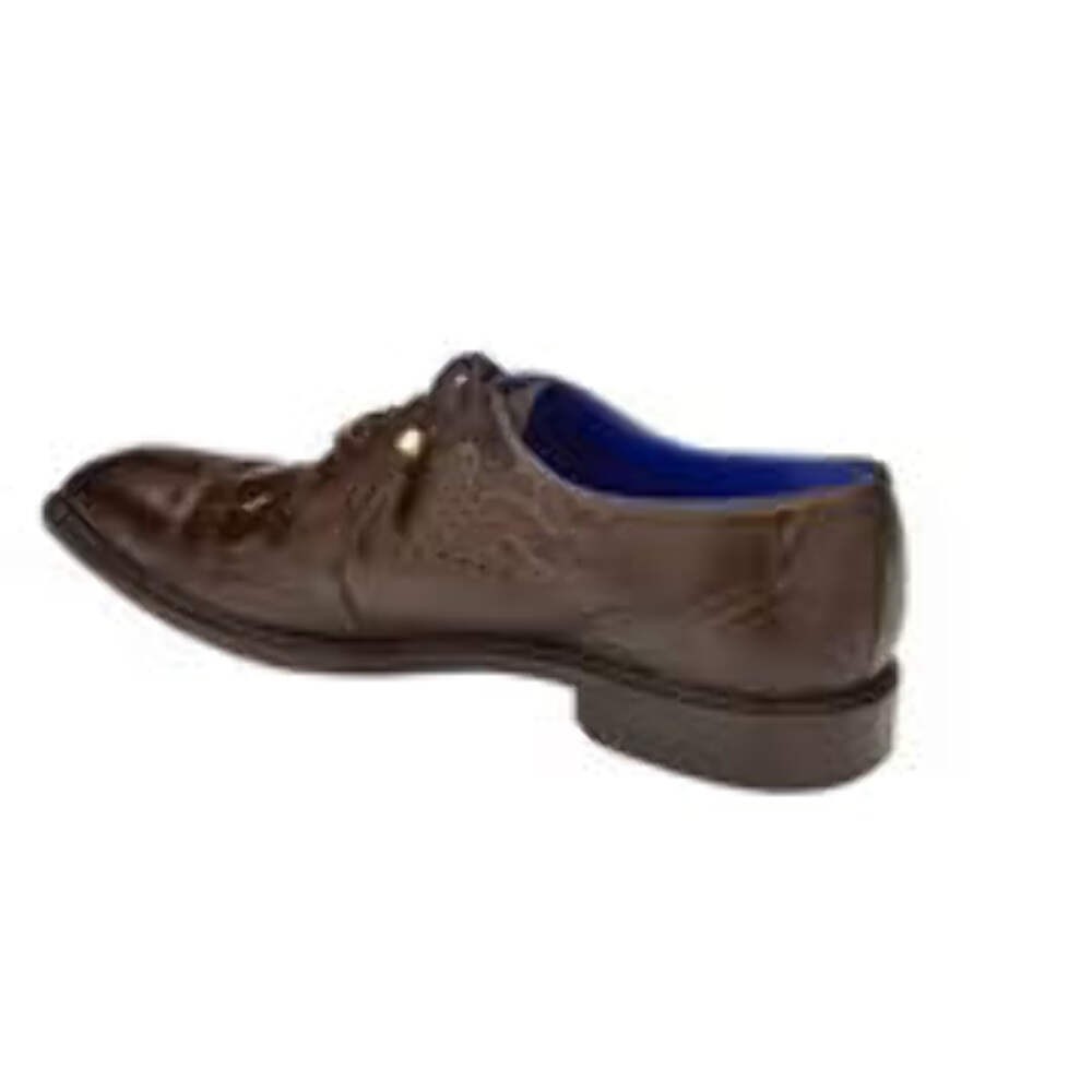 Belvedere Mens Shoes Batta Chocolate Brown Genuine Ostrich 14006 image 7