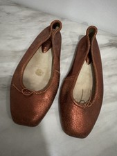 Bloch London Ballet Stunning Street Flats Metallic Red Crackle Leather 40.5