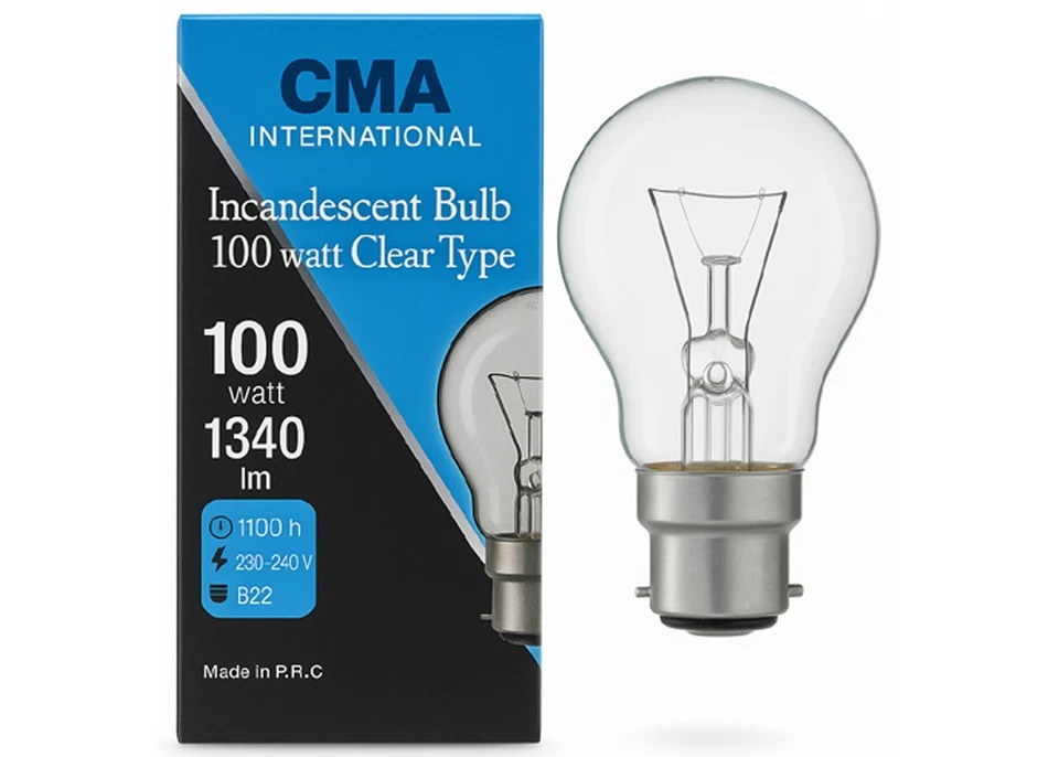10x 100 Watt GLS CLEAR LIGHT BULBS BC B22 BAYONET CAP OLD STYLE 100w Pack FREE S - Image 2 of 4