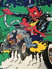 COOP COOPSTUFF 1999 DEVIL GIRL HOT ROD HEMI PIN-UP POSTER SIGNED #591/ 750 NM