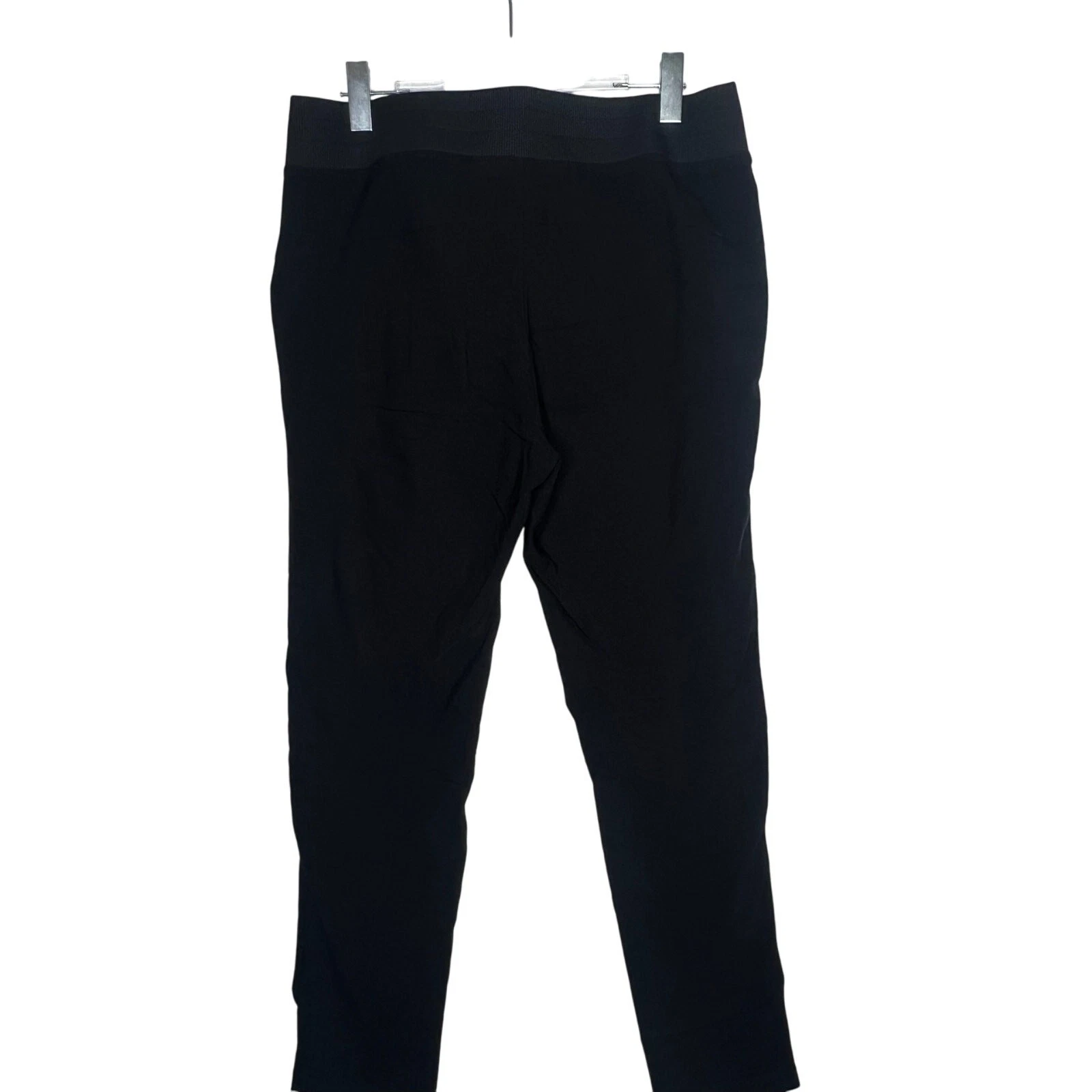 WHITE HOUSE BLACK MARKET Houndstooth Skinny Pants Mid Rise Stretch Black Size 4