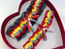 New FireMan Yellow Silver Red Black Wedding Garter Prom Firefighter Homecoming