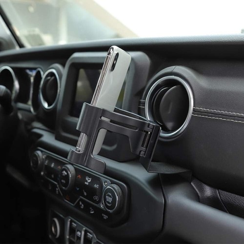 Multi-Function Drink Cup Phone Holder Stand Bracket Fit 2018 Jeep Wrangler JL Z1 - Picture 2 of 6