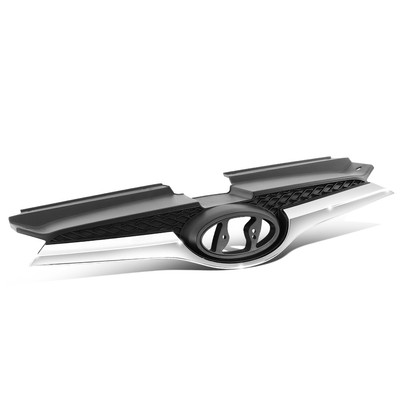 Fit 12-17 Veloster Upper Front Bumper Grille w/Badge Slot Factory Style Chrome