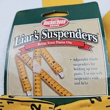 BUCKET BOSS Ruler Liars Suspenders Adjustable Elastic NWT