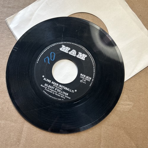 Gilbert O'sullivan Alone Again Naturally/Save It 1972 MAM Records 45