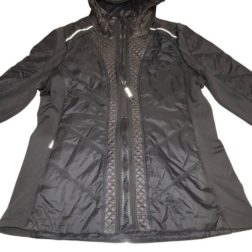 Athleta Rock Ridge Primaloft Gr. XL grau gesteppt Kapuze Reißverschluss hüftlang Jacke MÄNGEL - Bild 10 von 13