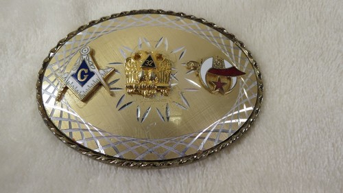Shriner Shrine Mason Masonic Freemason Belt Buckle Vintage. - Picture 2 of 5