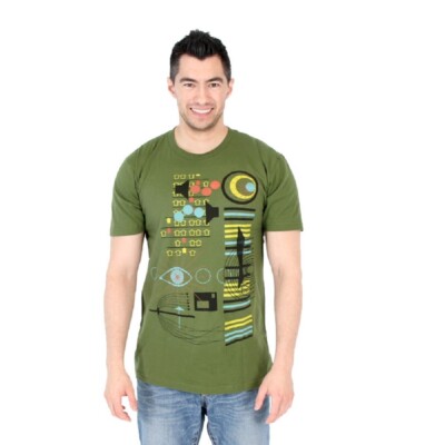 Adult Olive Green TV Show The Big Bang Theory Sheldon AV Club Computer T-Shirt