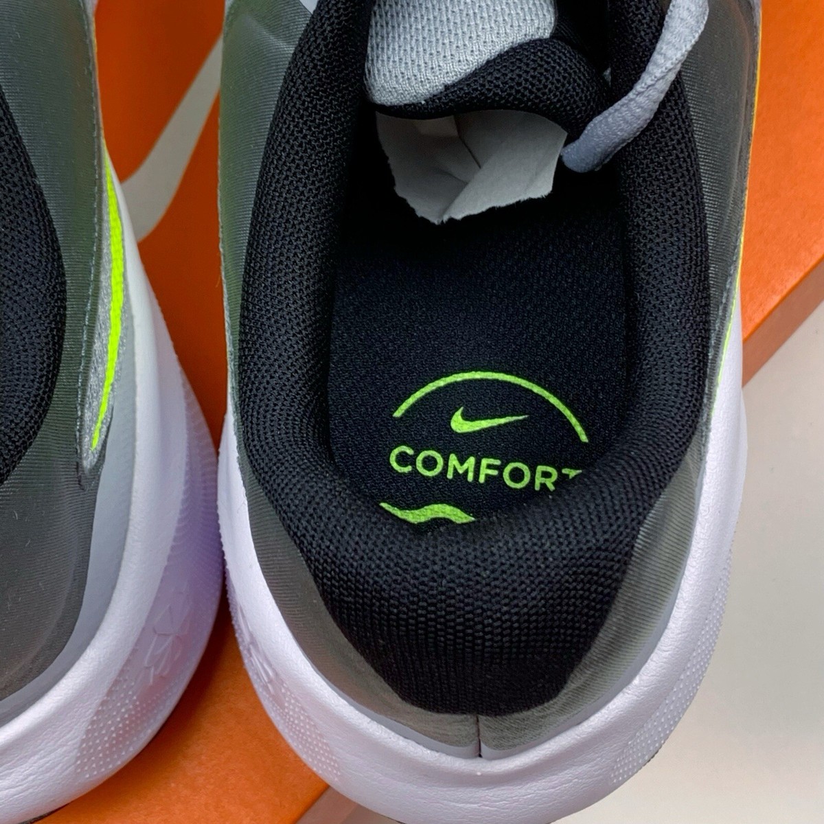 Nike Revolution 7 Wolf Grey Volt Running Shoes Sneakers Men 