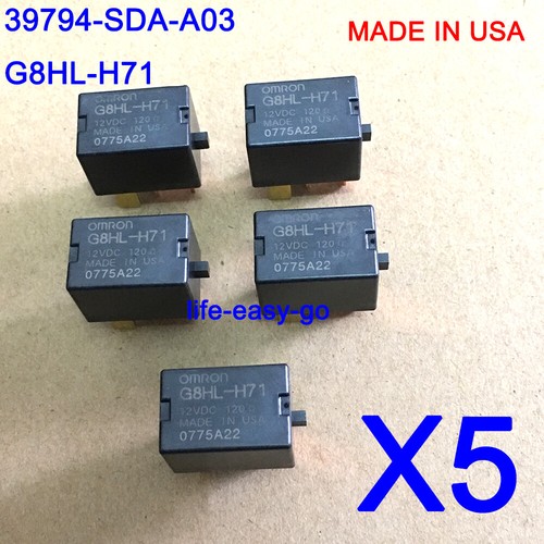 5pcs New Genuine Relay G8HLH71 39794SDAA05 for Honda Accord Civic,Made in USA eBay