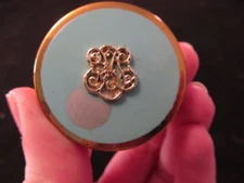 Estée Lauder Robin's Egg Blue Mirrored Eye Shadow Compact Empty 1960’s