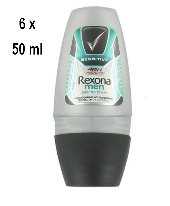 89,33€/L- REXONA Men "Sensitive" Deo Roll-on -6x 50 ml