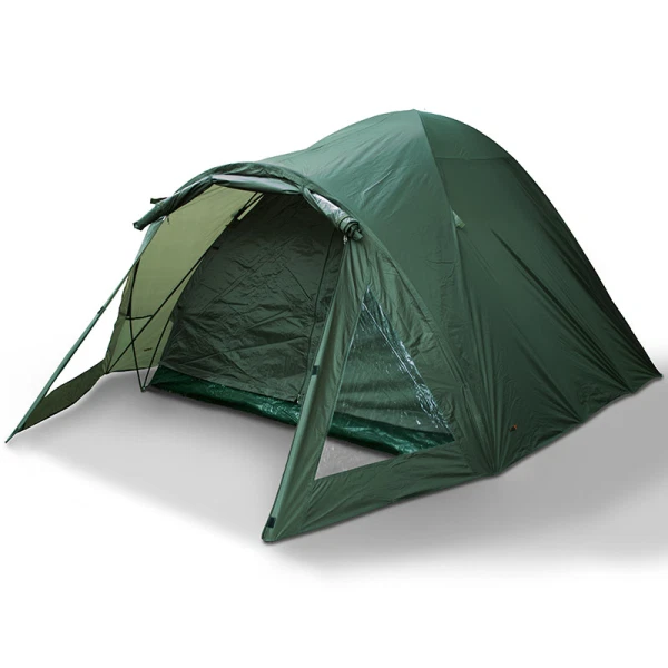 NGT CARP FISHING 2 MAN DOUBLE SKINNED GREEN BIVVY TENT SHELTER WITH GROUNDSHEET