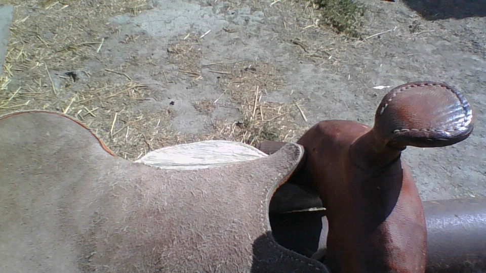 Child's Cowhide-On Western Saddle 10" seat brown & tan beauty LIL COWBOY/COWGIRL - Image 3 of 4